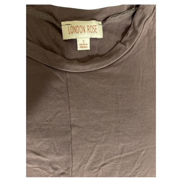 Brown Short Sleeve Tie Front T-Shirt - Picture 3 of 6